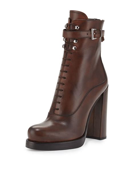 lace-up women prada boots